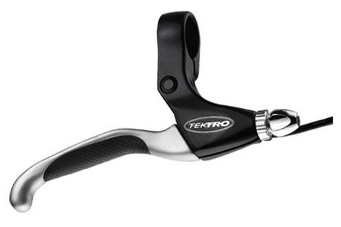 TEKTRO Brake lever for e-bike , 4 finger blade w/kraton rubber grip for V-brake and rapid fire shifters.silver lever, EL550-RS - Sensor cable length 500mm (w/out connector) PAIR