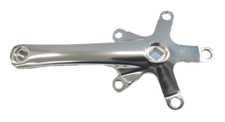 110mm BCD & 155mm Length - Right Crank Arm - Polished Silver Alloy