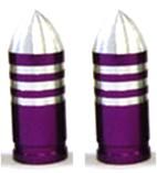 Valve Cap PURPLE Bullet Stripe