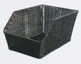 Basket, DARK Polyrattan wicker, Rear, Fixed with fittings, 450Lx300Wx220Hmm