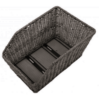 Basket, DARK Polyrattan wicker, Rear, Fixed with fittings, 450Lx300Wx220Hmm