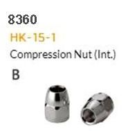 HYDRAULIC HOSE FITTING - B - HK-15-1, Compression nut,stainless, for diam .5mm. (10 pack)