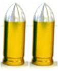 Valve Cap GOLD Bullet, 2 pce