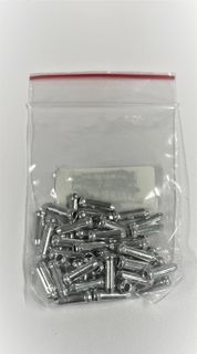 CABLE END - Inner Wire End Cap, 1.2mm-1.8mm Dia, SILVER (Bag of 50)