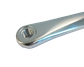 175mm - Left Diamond Taper Crank Arm - 27mm Offset, Polished Silver, Alloy