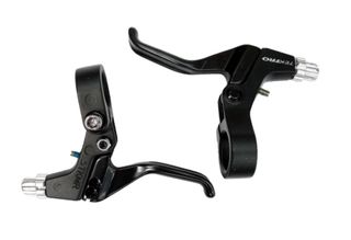 BRAKE LEVER - Tektro Brake Levers, 2 Finger Type, Works With Linear, Caliper, Cantilever & U Brakes, ALL BLACK (Sold In Pairs) (316AG)