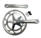 170mm x 39/53T Road Chainwheel Set - Diamond Taper, 130mm BCD, 24mm Offset, Replaceable Chain Ring, Silver