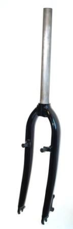 Fork, Alloy, 26"  BLACK, 1 1/8", w/pivot, & disc mount, cr-mo threadless stem 300mm