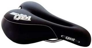 Saddle, Ladies O-Zone Gel, Plush Foam, Cut Out, 170 x 240mm BLACK, Quality Velo manufactured product