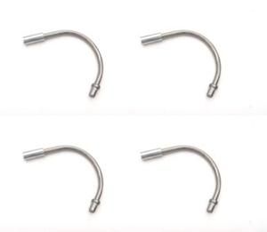 CABLE GUIDE - 135 Degree Angle Noodle, For V Brake, Stainless Steel, SILVER (Bag of 4)