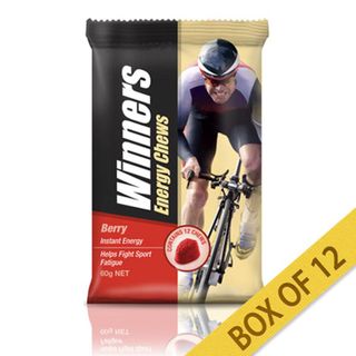 Winners Energy Chews 60 g Berry  Winners (12 Packets)