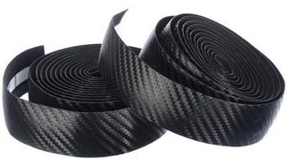 Handlebar Cushion Tape, BLACK, Carbon Look, Gel Tape, w Plugs