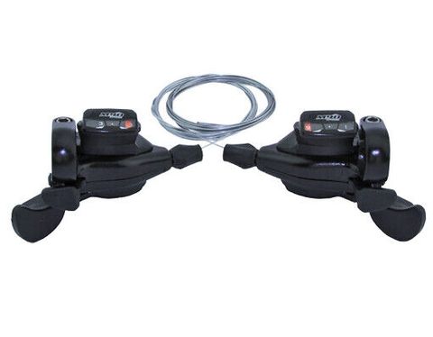 SHIFTER SET - Right Hand 9 Speed, Left Hand 3 Speed, Thumb Tap Dual Trigger, Black