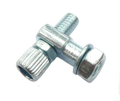 BRAKE CABLE ADJUSTING SET - M6, Steel, SILVER (Sold Individually)