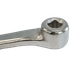 170mm - Left Diamond Taper Crank Arm - 30mm Offset, Chrome Plated Steel