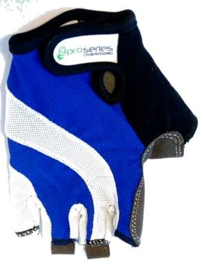 Gloves, Pro-series,  Amara palm w/GEL inserts, M,  BLUE/white