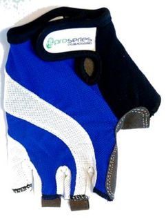 Gloves, Pro-series,  Amara palm w/GEL inserts, M,  BLUE/white