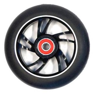 Scooter Wheel, Alloy, 100mm incl abec-9 bearing, BLACK core, Sensational NEW DISPLAYpackaging !