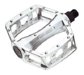 PEDALS, Large platform, ALLOY, BMX  1/2" SILVER