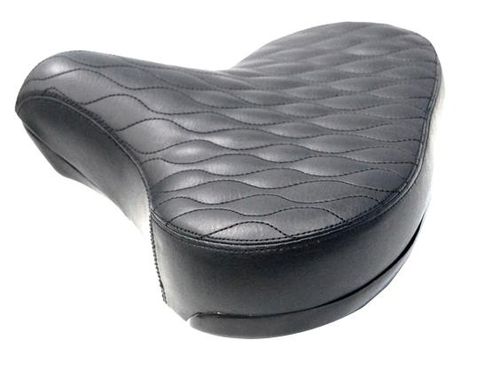 SADDLE, SOUL CRUISER,  Classic QUILTED Stitching, Dual comfort sprung, BLACK, 265mm Wide x 255mm