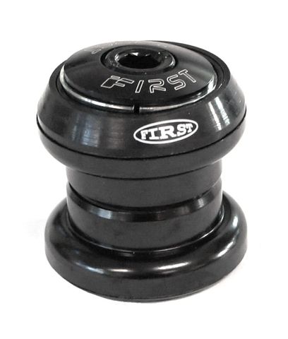 Headset 1 1/8 Black, threadless, for BMX/Freestyle, hollow cap, Quality "FIRST" product, ball retainer type, Dia.28.6mm/34mm/30mm