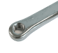 127mm - Left Diamond Taper Crank Arm - 5mm Offset, Silver Chrome Plated Steel