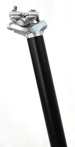 SeatPost, MICRO ADJUST Dual Bolt, 27.2 x 400mm, 12mm Offset, Alloy BLACK