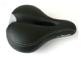 Saddle, extreme comfort, memory foam, with o-zone cut out, 260 x 200mm black, Quality Velo manufactured product