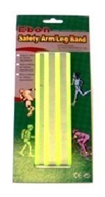 TROUSER BAND  Velcro with Reflective Tape, Fluro, YELLOW