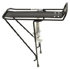 CARRIER - Rear Carrier, For 26" Bikes, With Top Plate, Fittings 20.5cm Long, Alloy, BLACK