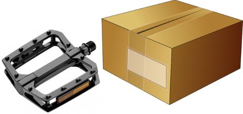 PEDALS  9/16" BMX Platform Pedal, one pc alloy, BLACK, Box qty 6