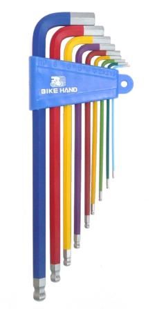 HEX KEY SET Coloured/Ball End, 1.5,2,2.5,3,4,5,6,8,10mm