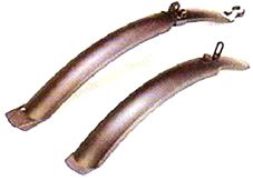 MUDGUARD SET. best suited to 24" - 26" Bikes. Suggested max tyre width 2.125" 26,  Front & Rear, for V Brake, BLACK