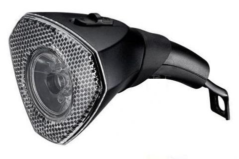 Dynamo Head Light,  D-Light, super bright 1W LED, alloy, bolt on fork mount, w/ switch, w/ reflector