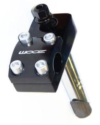 H/Stem 50mm ext, 22.2mm dia, 22.2mm H/bar,  Black, w/hollow bolt for freestyle