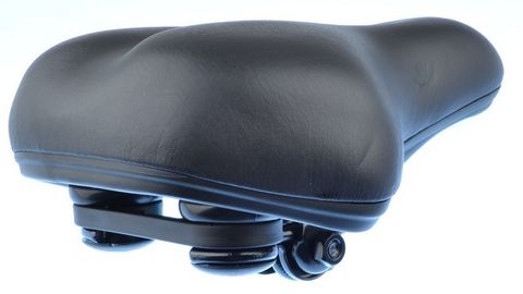 Tandem's saddles, unisex, 250 x W180mm, comfort saddle by Cionelli, BLACK