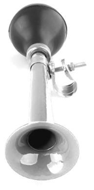 HORN - Trumpeter, Steel, 210mm Long, Fits All Standard Handlebars, Chrome, Clean Motion