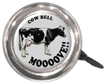 BELL - Cow, Steel, 55mm Diameter, Fits All Standard Handlebars, Clean Motion Swell Bell