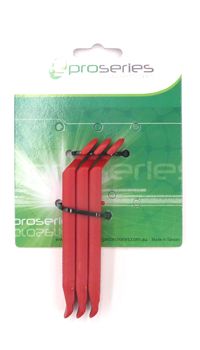 Tyre levers, nylon, red, set of 3