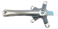 110mm BCD & 165mm Length - Right Crank Arm - Polished Silver Alloy
