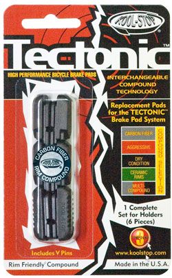 BRAKE PADS - KOOL STOP  TECTONIC INSERT BLACK  KSTECB