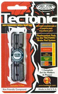 BRAKE PADS - KOOL STOP  TECTONIC INSERT BLACK  KSTECB