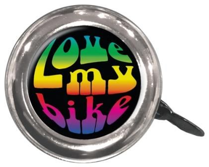 BELL - Love My Bike, Steel, 55mm Diameter, Fits All Standard Handlebars, Clean Motion Swell Bell