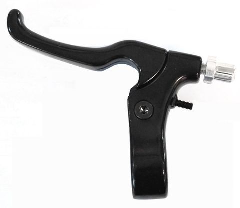 BRAKE LEVER - LEFT Caliper Brake, 2 Finger Type, Alloy, BLACK (Left Hand Only)
