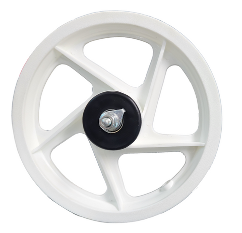 PLASTIC WHEEL  12" Front, WHITE (85mmOLD)