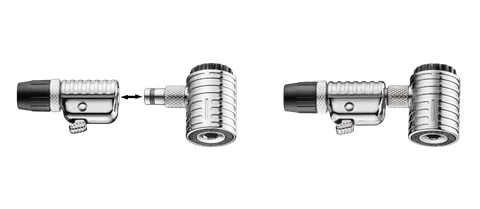 A NEW ITEM - Auto head pump connection, locks on to valve automatically, for A/V & P/V, for hose inner dia 8.5mm & 10mm