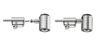 A NEW ITEM - Auto head pump connection, locks on to valve automatically, for A/V & P/V, for hose inner dia 4-6mm