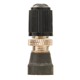 `A NEW ITEM - Tubeless schrader valve,  L: 23mm, brass, black.  Sold individually - no packaging - No barcode.