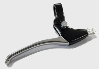 `A NEW ITEM - BRAKE LEVER - RIGHT hand ONLY Alloy V-Brake Lever, With Lock Device, BLACK/SILVER