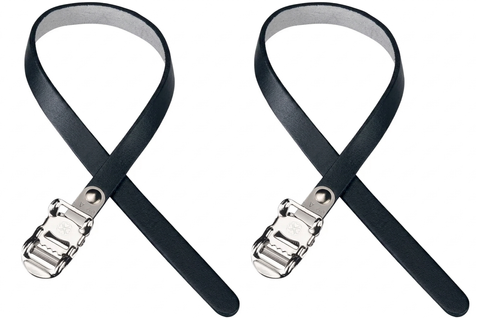 Straps for Toe Clip, LEATHER (sold as a pair) L: 430mm, BLACK